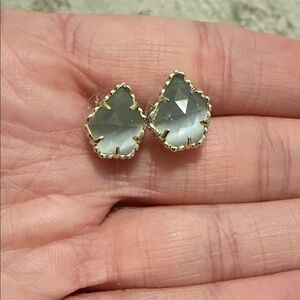 Kendra Scott Silver Leaf Earrings